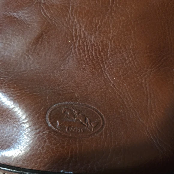 VTG Tedeschi Paris Leather Bucket Bag • Cognac French Equestrian - Picture 2 of 15